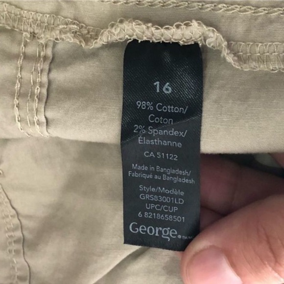 🍉GEORGE Plus Size 16 EUC Utility Capri Pants flat elastic waistband drawstring - Picture 5 of 5